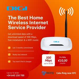 register for fibre in Orihuela COsta iwth us